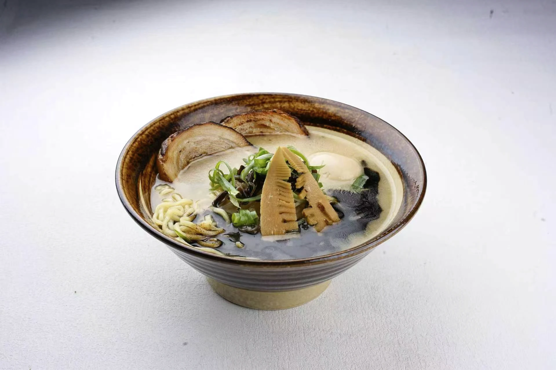 Tonkotsu ramen with chashu and soft-boiled egg