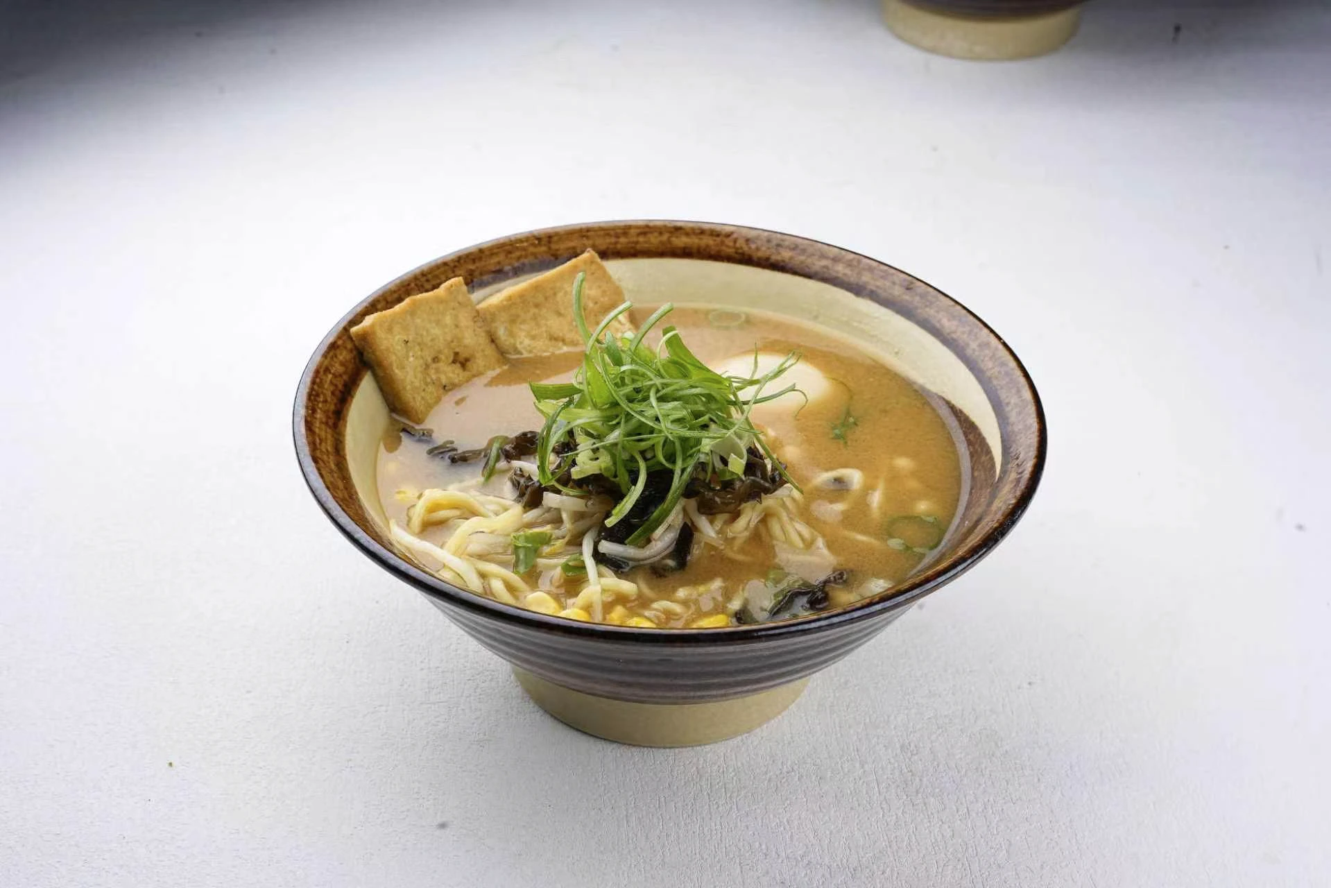 Miso ramen with corn and bean sprouts